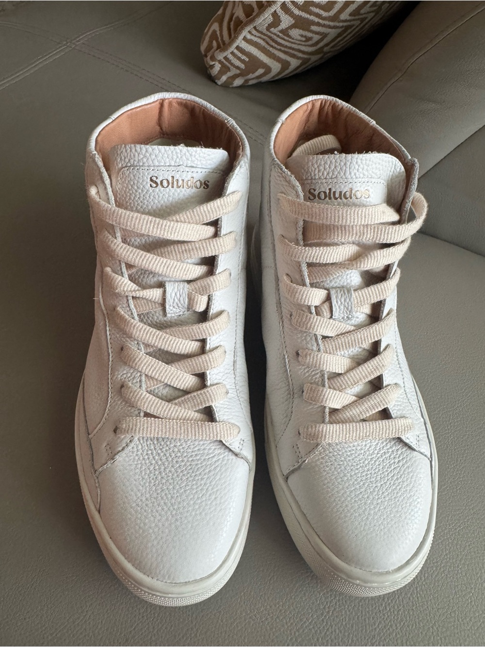 Soludos Women's Cream-White High-Top Sneakers